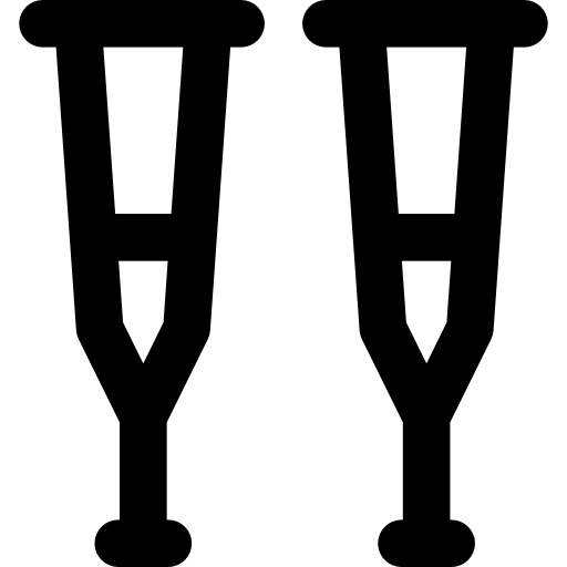 Crutches free icon Crutches free icon