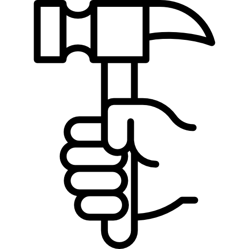 Hand and Hammer - Free icons