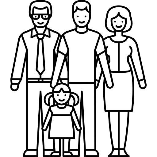 Married Couple with Two Kids - Free people icons