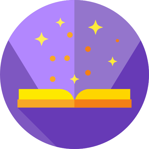 Magic Book Flat Circular Flat Icon