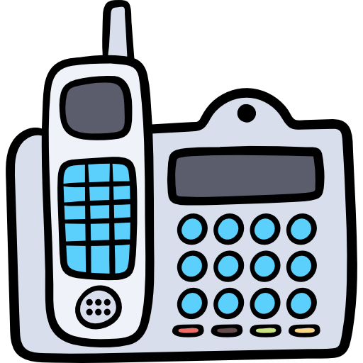 Telephone Hand Drawn Color icon