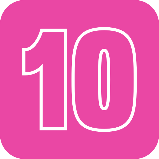 numero 10 icono gratis