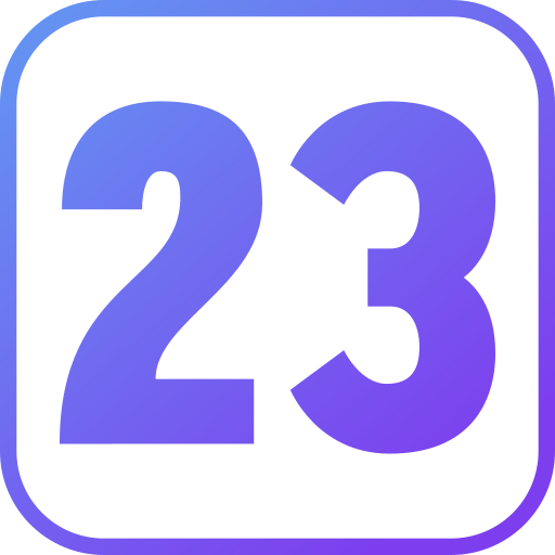 23 Icône gratuit 23 Icône gratuit