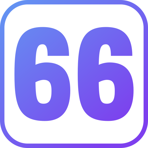 66 Icône gratuit 66 Icône gratuit