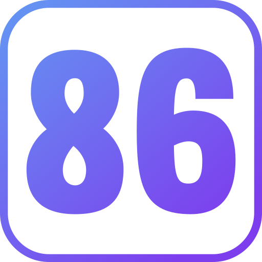 86 Icône gratuit 86 Icône gratuit