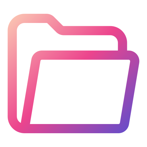 Open folder Generic gradient outline icon