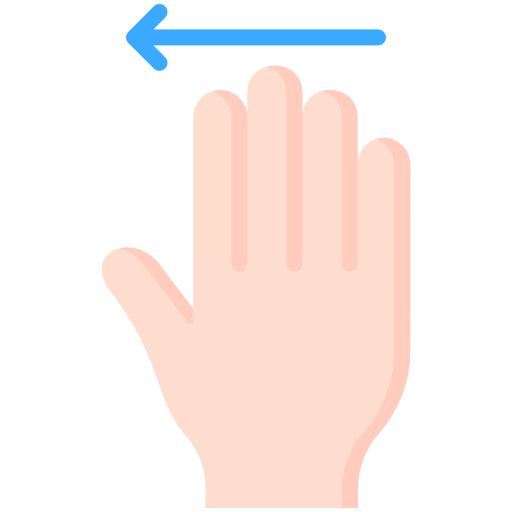 deslizar a la izquierda icono gratis