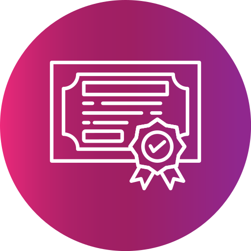 Certification Generic gradient fill icon