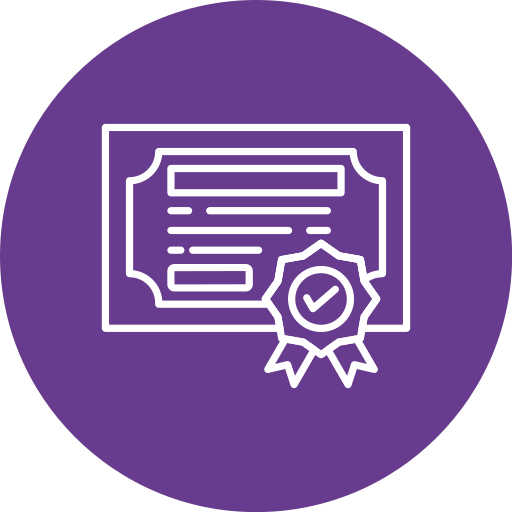 Certification Generic color fill icon