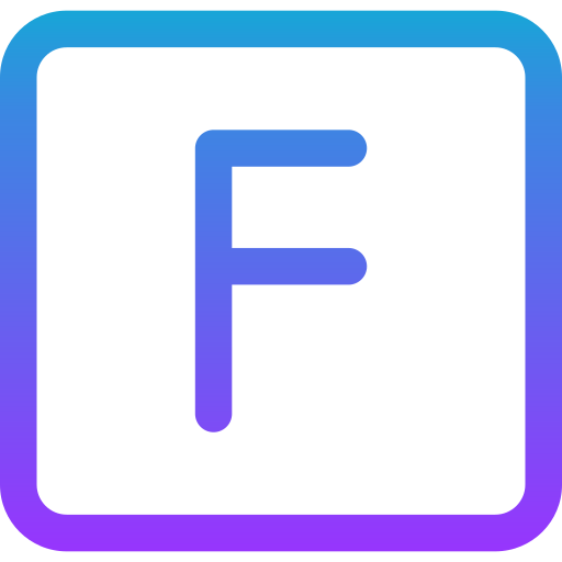 Letter f Generic gradient outline icon