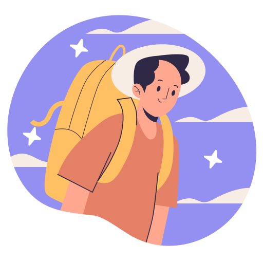 Backpacker free sticker