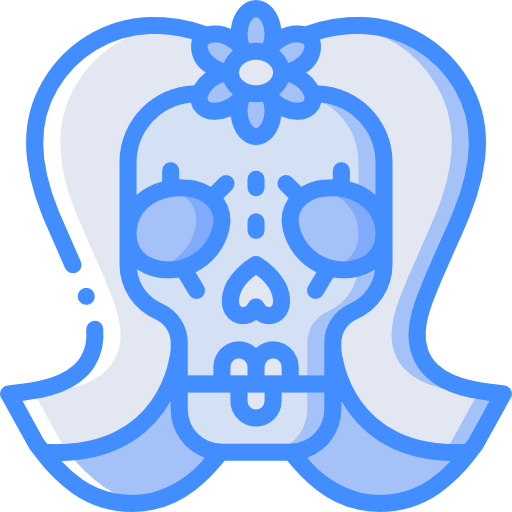 Skull Basic Miscellany Blue icon