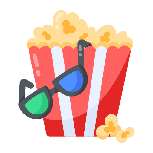 Popcorn Stickers - Free cinema Stickers