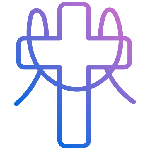 Christian Cross Generic Gradient Outline Icon