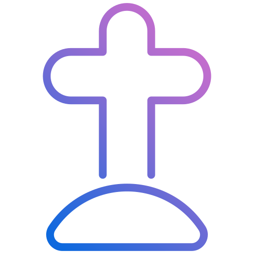 Christian Cross Generic Gradient Outline Icon