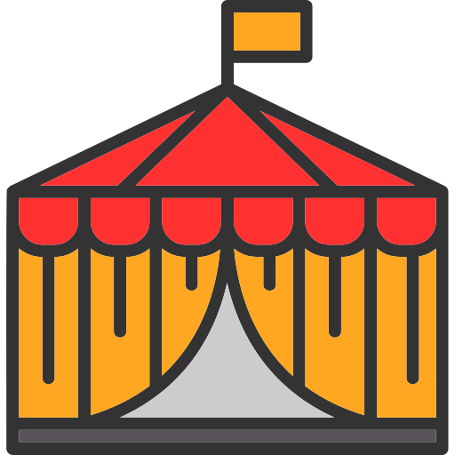 tienda de circo icono gratis