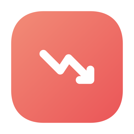 tendencia a la baja icono gratis