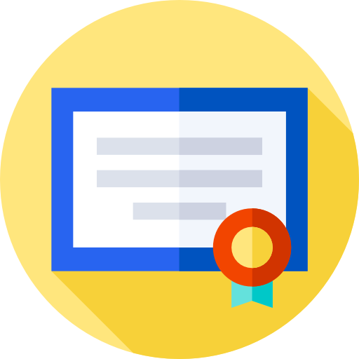 License Flat Circular Flat icon