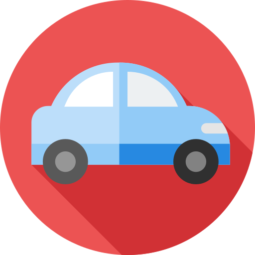 Car Flat Circular Flat icon