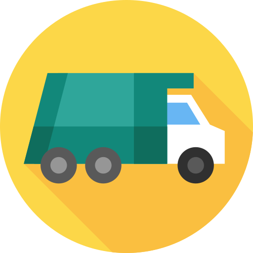 Trash truck  free icon