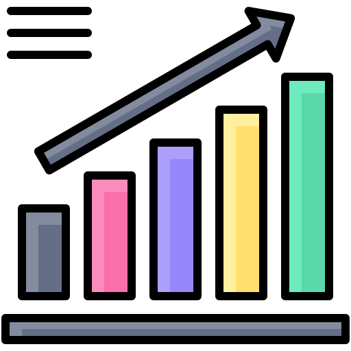 gráfico de barras icono gratis