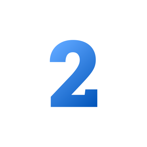 Number 2 Generic gradient fill icon