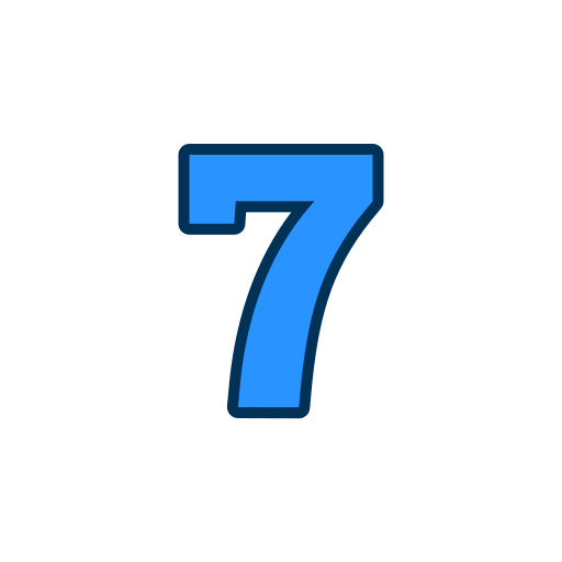 numero 7 icono gratis