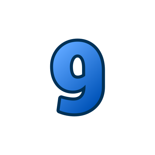 Number 9 Generic gradient lineal-color icon