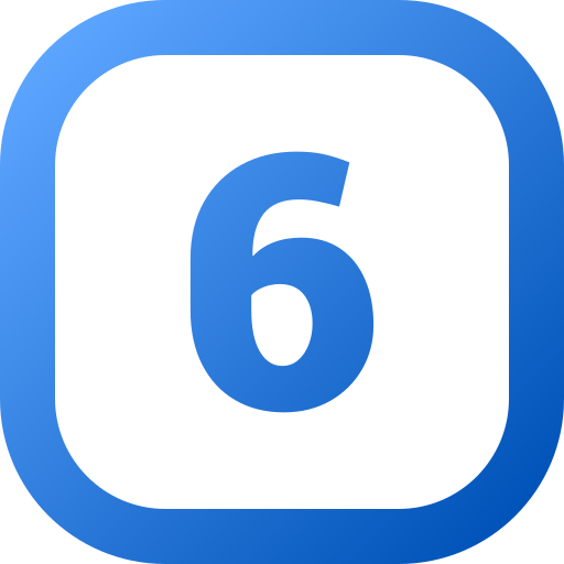 número 6 icono gratis