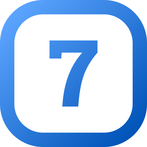 numero 7 icono gratis