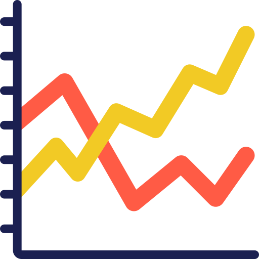 gráfico de líneas icono gratis