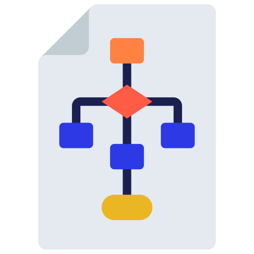 diagrama de flujo icono gratis