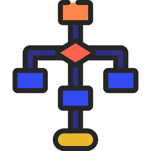 diagrama de flujo icono gratis