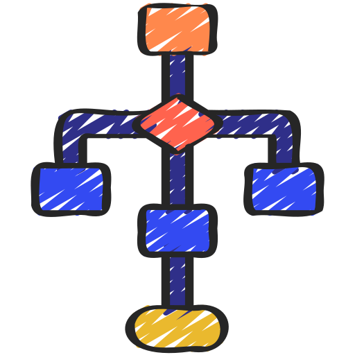 diagrama de flujo icono gratis