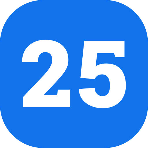 25 grátis ícone 25 grátis ícone