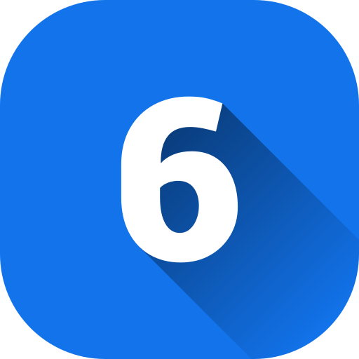 número 6 icono gratis