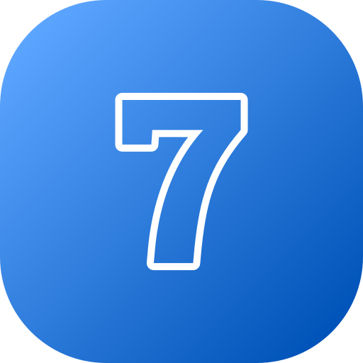 numero 7 icono gratis