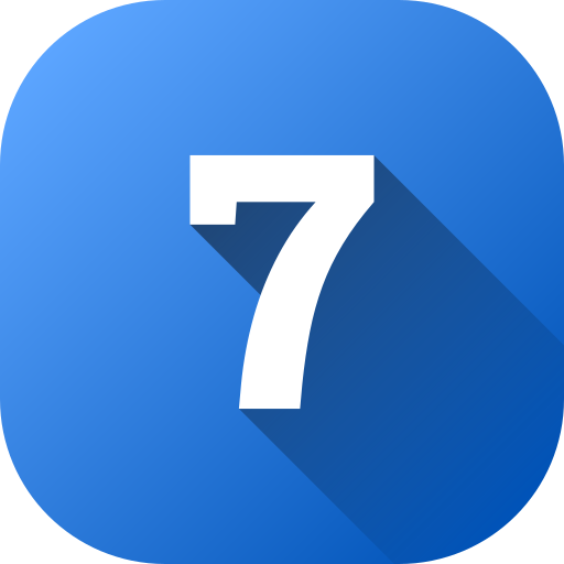 numero 7 icono gratis