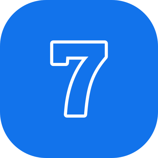 numero 7 icono gratis