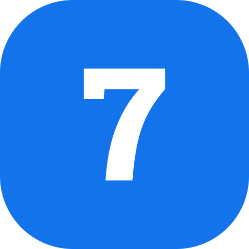 numero 7 icono gratis