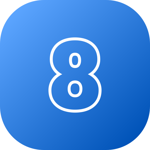 numero 8 icono gratis