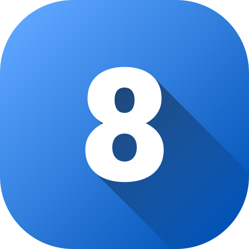 numero 8 icono gratis