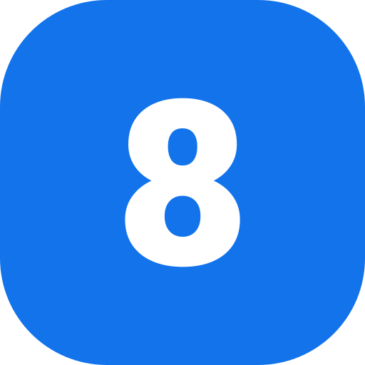 numero 8 icono gratis