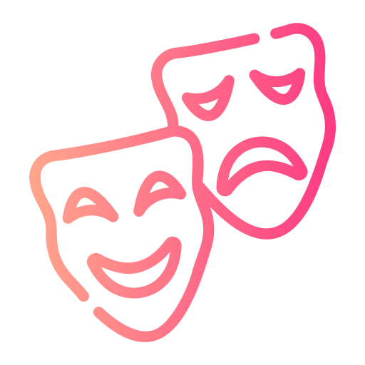 máscaras de teatro icono gratis