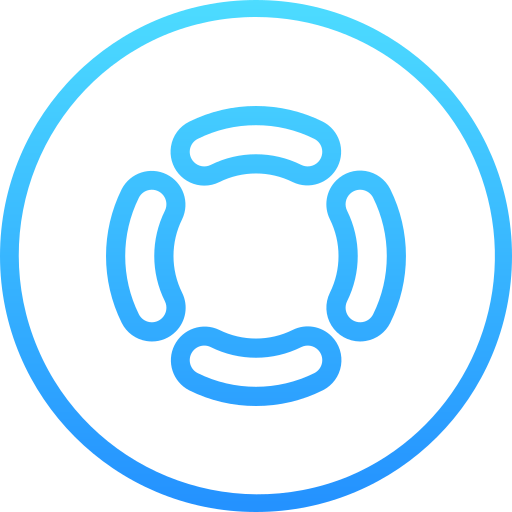 Circular Generic Gradient Outline Icon