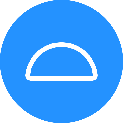 Half circle Generic color fill icon