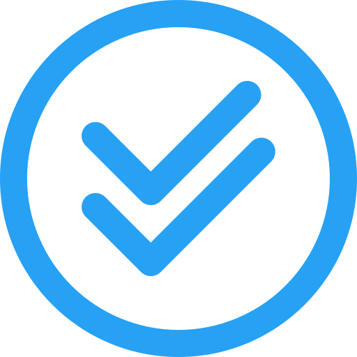 Two color double checking icon from user Vector Image