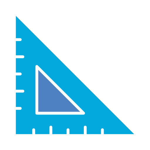 Triangular ruler - Free education icons