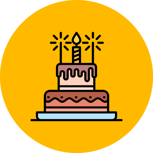 pastel de cumpleaños icono gratis