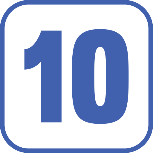 numero 10 icono gratis